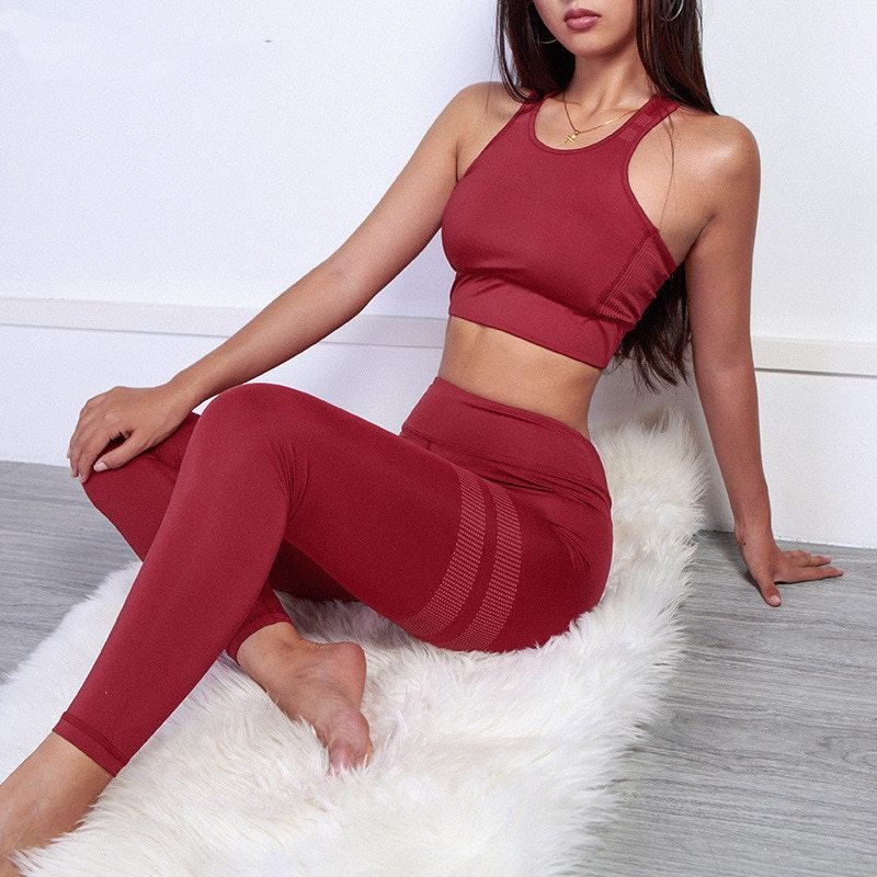 Women sport Suit Gym Yoga Sets Fitness Sportwear Workout Set Fitness Yoga Wear